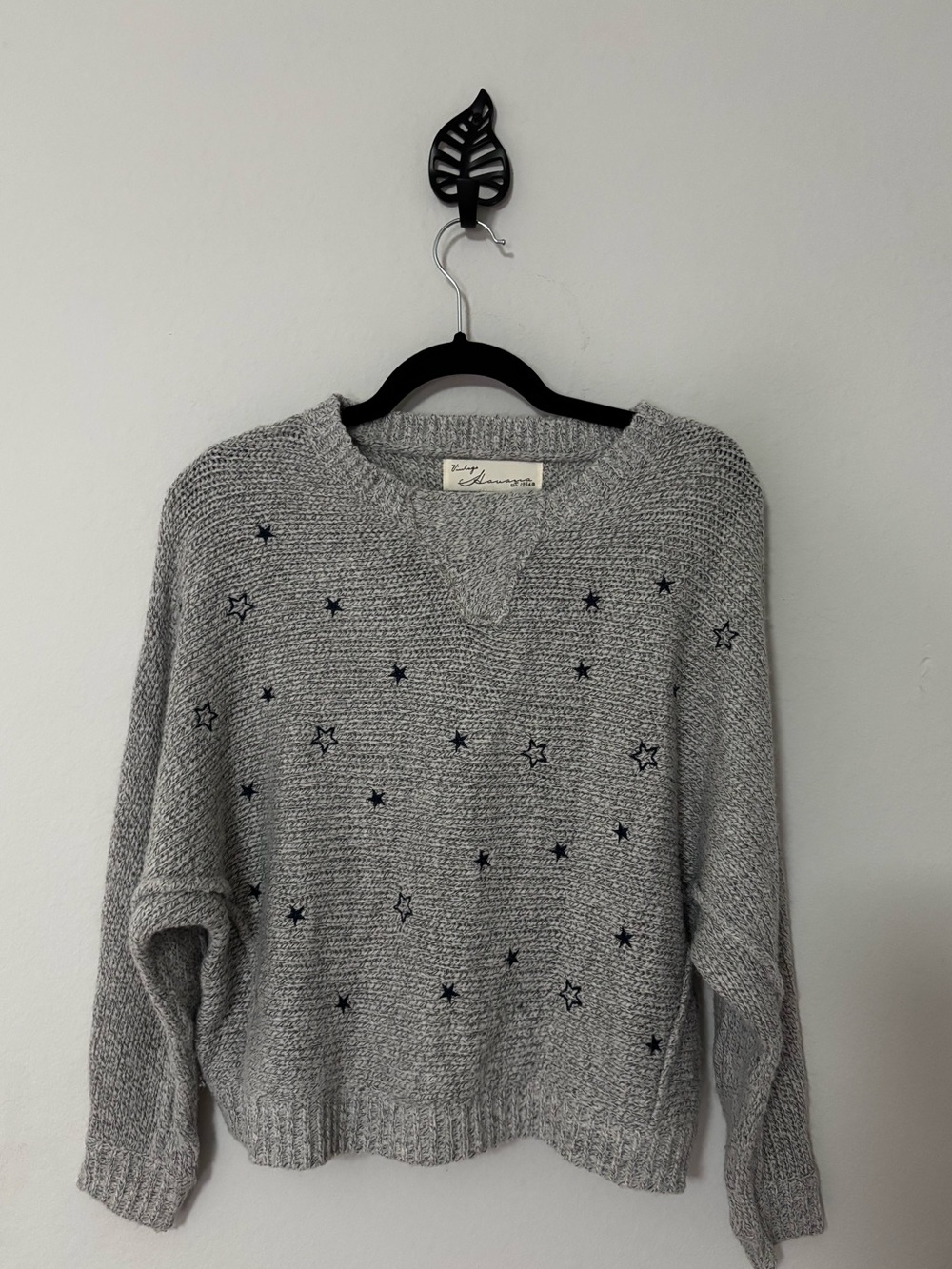 Vintage Havana Star Embroidered Knit Sweater S